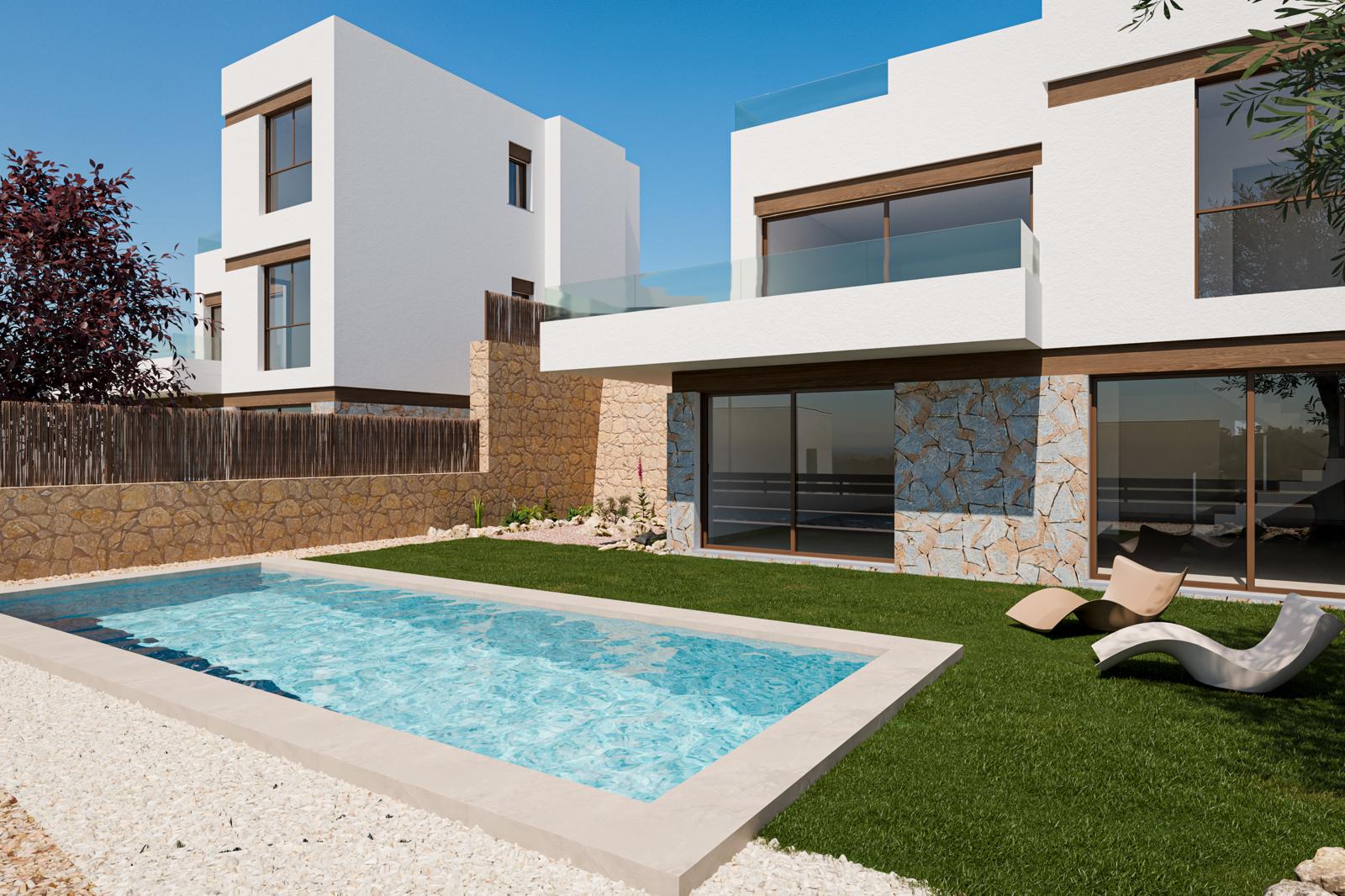 Render Villa Talaia with open basement Montemar exclusieve villa’s met zeezicht en privézwembad in Finestrat aan de Costa Blanca